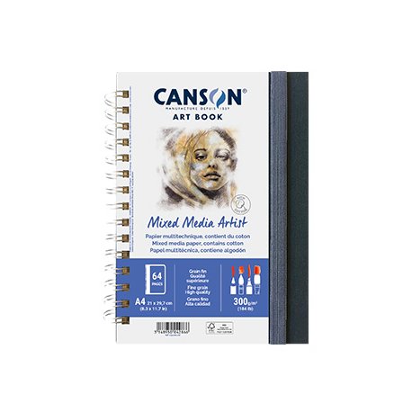 Caderno Canson Artbook Mixed Media Artist A4 300g 56Fls 10800L007