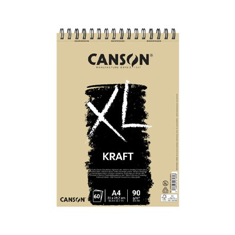 Bloco Espiralado Canson XL Kraft A4 90g 60Fls 108039141