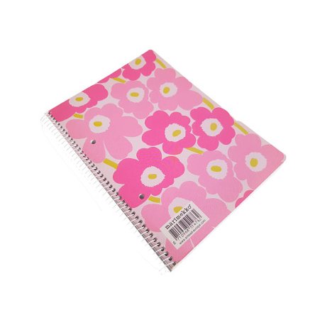 Caderno Espiral A5 Quadriculado Marimekko 80Fls Rosa 1un SME341645402