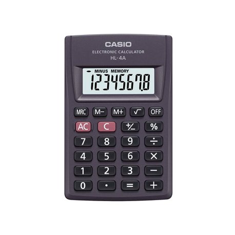 Calculadora de Bolso Casio HL4A 8 Digitos CAS-HL4A