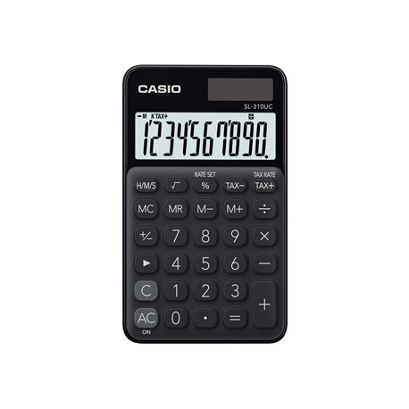 Calculadora de Bolso Casio SL310UCBK Preto 10 Digitos CAS-SL310UCBK