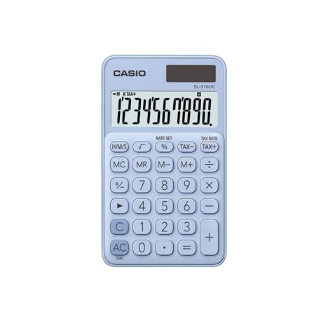 Calculadora de Bolso Casio SL310UCLB Azul Claro 10 Digitos CAS-SL310UCLB