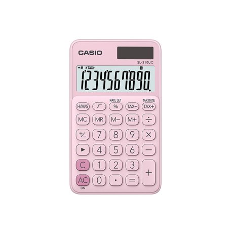 Calculadora de Bolso Casio SL310UCPK Rosa 10 Digitos CAS-SL310UCPK