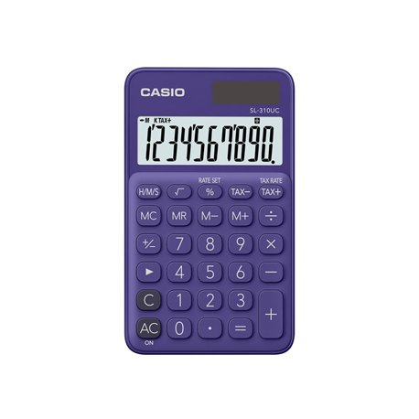 Calculadora de Bolso Casio SL310UCPL Roxo 10 Digitos CAS-SL310UCPL