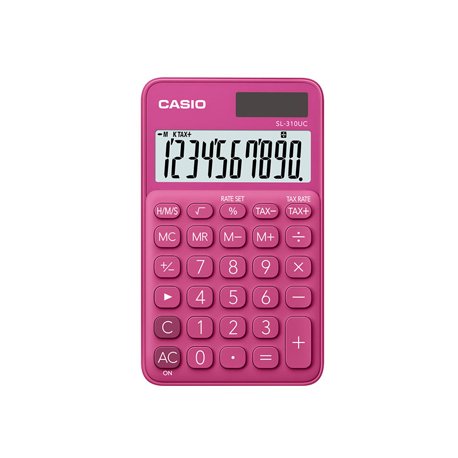 Calculadora de Bolso Casio SL310UCRD Vermelho 10 Digitos CAS-SL310UCRD