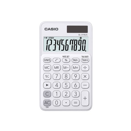 Calculadora de Bolso Casio SL310UCWE Branco 10 Digitos CAS-SL310UCWE