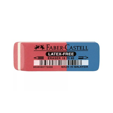 Borracha Vermelho/Azul Mista Faber-Castell 1111013