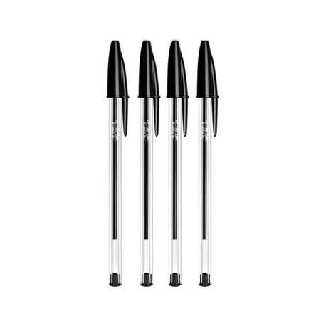 Esferográfica Preto 1mm Ball Point BIC Cristal 4un 1171036