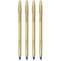 Esferográfica Azul 1mm BIC Edição Especial Dourado 4un 1171039