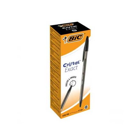 Esferográfica Preto 0,7mm BIC Cristal Exact 20un 117992603