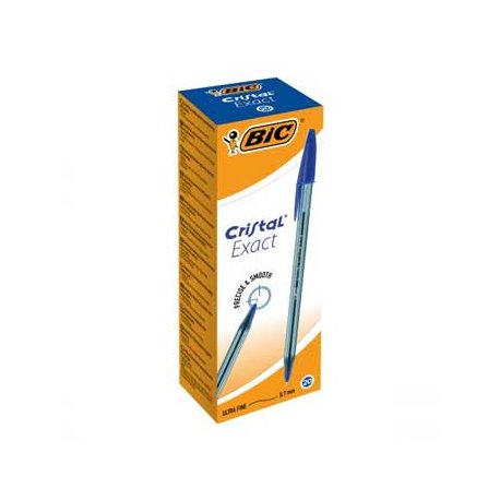 Esferográfica Azul 0,7mm BIC Cristal Exact 20un 117992605