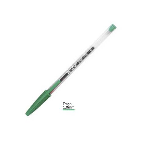 Esferográfica Verde 1mm Ball Point Epene EP01-0108 1un 1172034