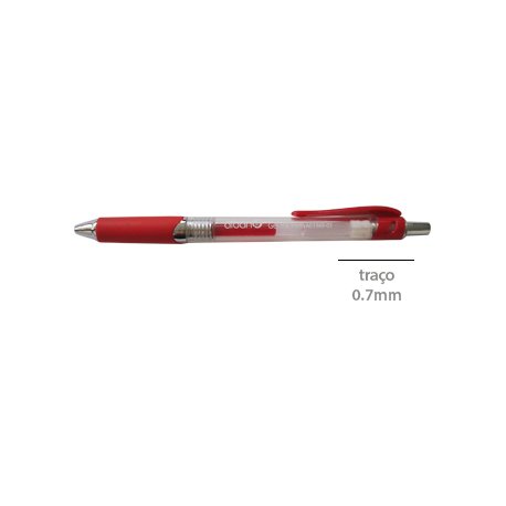 Esferográfica Vermelho 0,7mm Gel Retrátil AC1369-03 1un 117Z28727