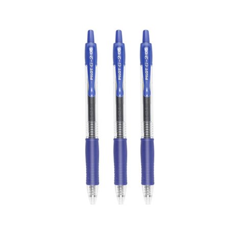 Esferográfica Azul 0,5mm Gel Retrátil Pilot G-2 3un 1171222