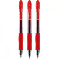 Esferográfica Vermelho 0,7mm Gel Retrátil Pilot G-2 3un 1171227