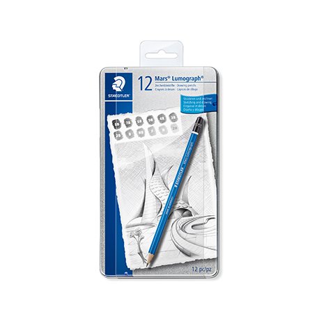 Lápis Grafite 100G12S STAEDTLER Mars Lumograph Cx Metal 12un 1361202