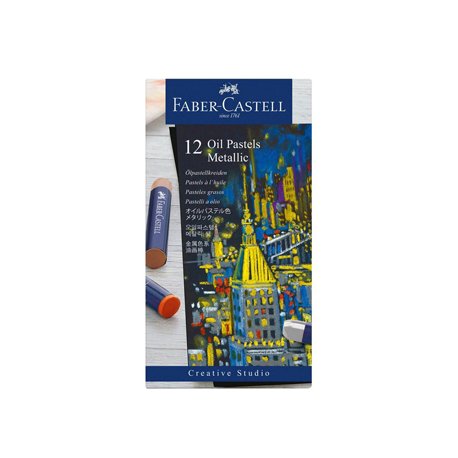 Lápis Pastel a Óleo Faber Castell Cores Metalicas Cx 12un 1602313