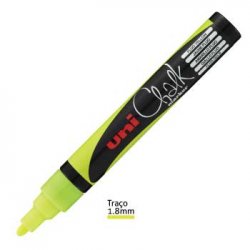 Marcador Giz UNI PWE-5M 1,8-2,5mm Amarelo Fluorescente 1un 1293262/UN