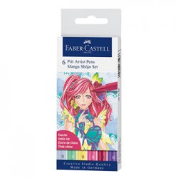 Marcador Artístico Pitt Faber-Castell Manga Shôjo 6 Cores 1293301