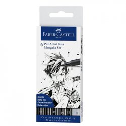 Marcador Artístico Pitt Faber-Castell Manga Mangaka 6 Cores 1293302