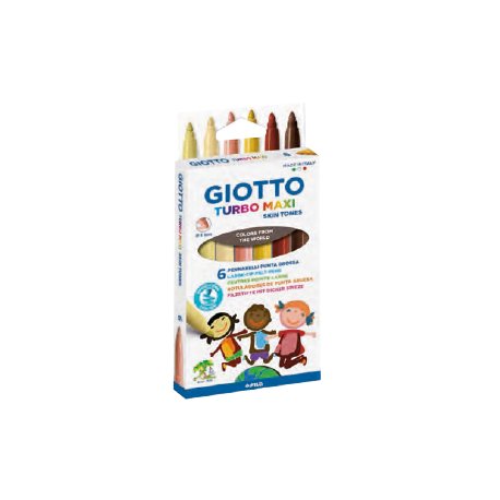 Marcador Feltro Giotto Turbo Maxi Skin Tones 6 cores 130527000