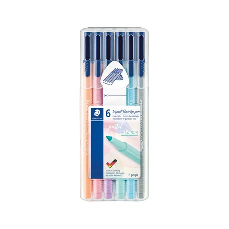 Marcador Feltro Staedtler Triplus 323 Estojo Box 6un Hygge 1303006