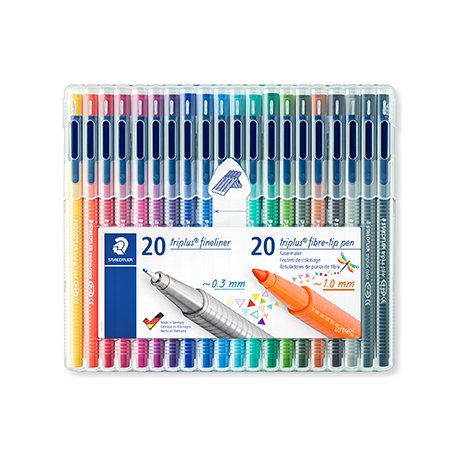 Marcador Fino Staedtler 20 Cores + Feltro Estojo 20+20un 1303013