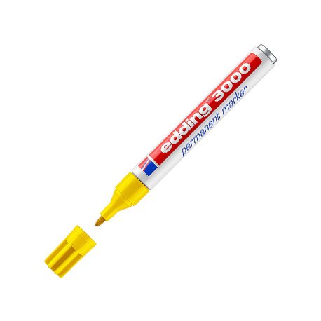 Marcador Permanente Grosso Edding 3000 Amarelo 1,5-3mm 1un 1301224