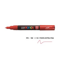 Marcador Uniball Posca PC-1M 0,7mm Vermelho (15) 1un 1293146/UN