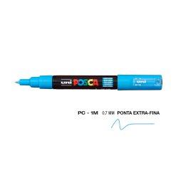 Marcador Uniball Posca PC-1M 0,7mm Azul Claro (8) 1un 1293147/UN