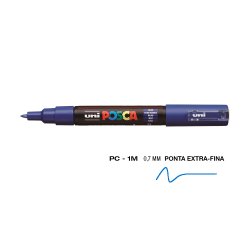 Marcador Uniball Posca PC-1M 0,7mm Azul (33) 1un 1293154/UN