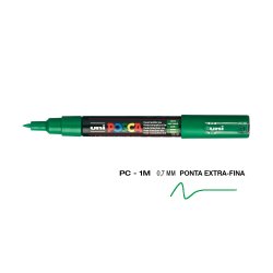 Marcador Uniball Posca PC-1M 0,7mm Verde (6) 1un 1293165/UN