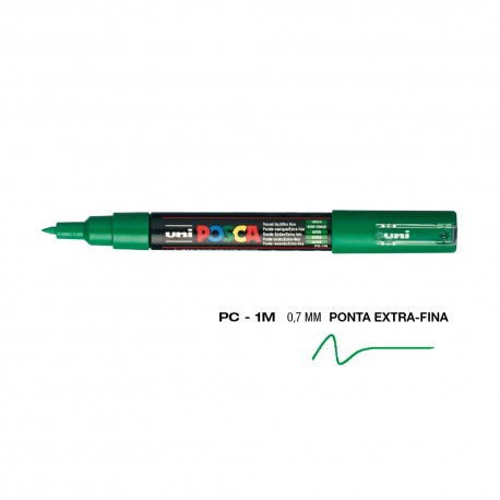 Marcador Uniball Posca PC-1M 0,7mm Verde (6) 1un 1293165/UN