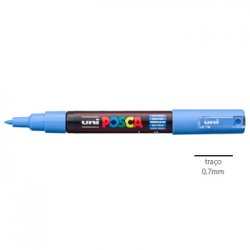 Marcador Uniball Posca PC-1M 0,7mm Azul Céu (48) 1un 1293317/UN