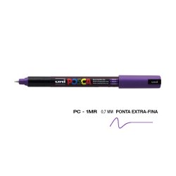 Marcador Uniball Posca PC-1MR 0,7mm Violeta (12) 1un 1293129/UN