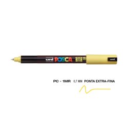 Marcador Uniball Posca PC-1MR 0,7mm Amarelo (2) 1un 1293132/UN