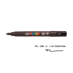 Marcador Uniball Posca PC-3M 0,9mm Preto (24) 1un 1293170/UN