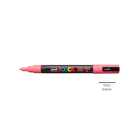 Marcador Uniball Posca PC-3M 0,9mm Rosa Coral (66) 1un 1293331/UN