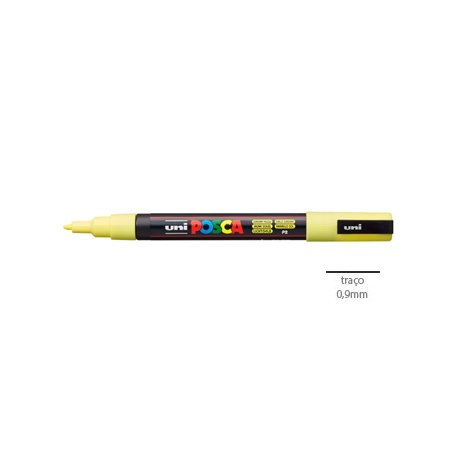 Marcador Uniball Posca PC-3M 0,9mm Amarelo Sunshine (P2) 1un 1293334/UN