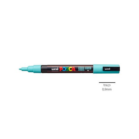 Marcador Uniball Posca PC-3M 0,9mm Verde Aqua (P6) 1un 1293337/UN