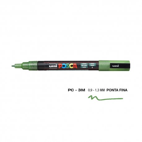 Marcador Uniball Posca PC-3ML 0,9mm Verde Glitter (L3) 1un 1293361/UN