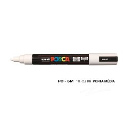 Marcador Uniball Posca PC-5M 1,8mm Branco (1) 1un 1293093/UN