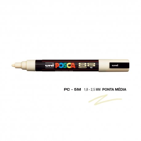 Marcador Uniball Posca PC-5M 1,8mm Marfim (46) 1un 1293096/UN