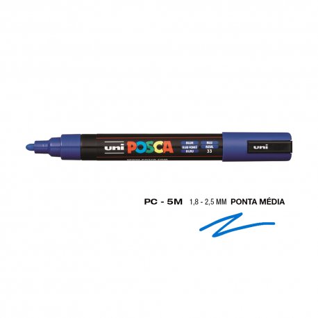 Marcador Uniball Posca PC-5M 1,8mm Azul (33) 1un 1293098/UN