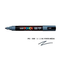 Marcador Uniball Posca PC-5M 1,8mm Cinza Slate (61) 1un 1293101/UN