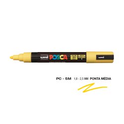 Marcador Uniball Posca PC-5M 1,8mm Amarelo (2) 1un 1293110/UN