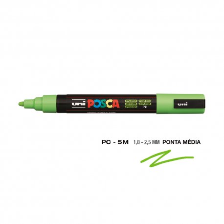 Marcador Uniball Posca PC-5M 1,8mm Verde Maça (72) 1un 1293112/UN