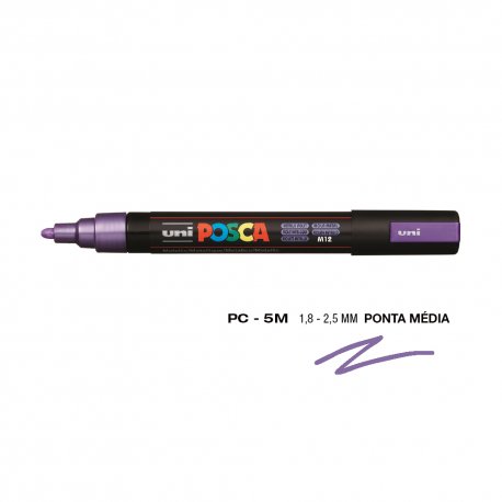 Marcador Uniball Posca PC-5M 1,8mm Violeta Metálico 1un 1293120/UN