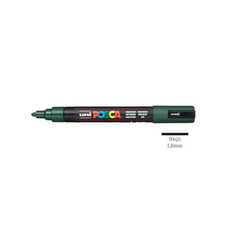 Marcador Uniball Posca PC-5M 1,8mm Verde Ingles (83) 1un 1293341/UN