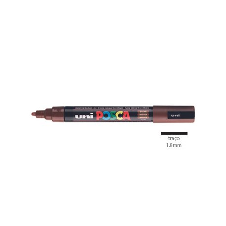 Marcador Uniball Posca PC-5M 1,8mm Castanho Cacau (84) 1un 1293343/UN